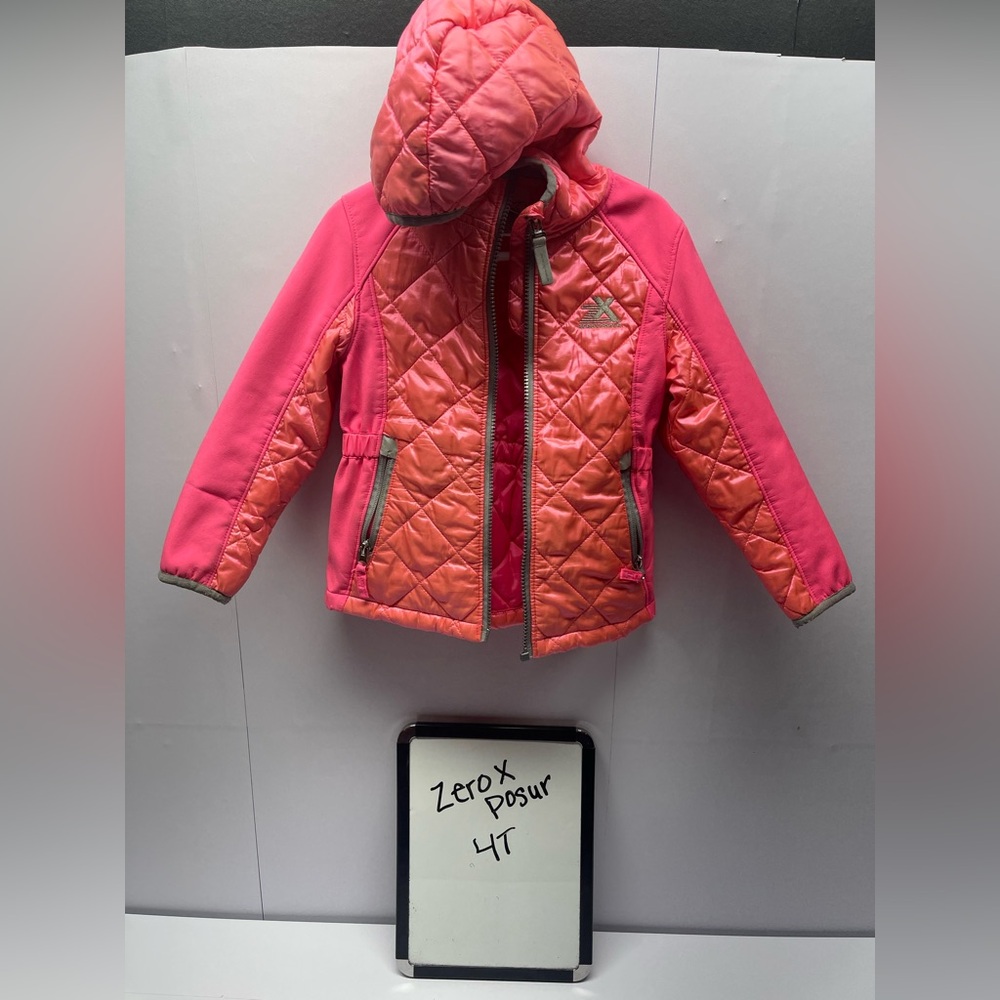 ZeroXposur Pink and Orange Kids Puffer Jacket